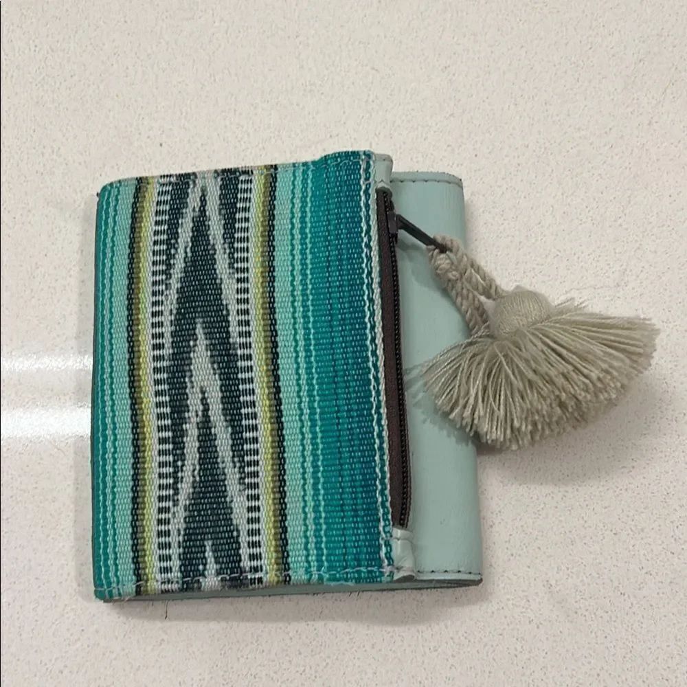 Nena & Co Leather Artisan Wallet, Mint Green